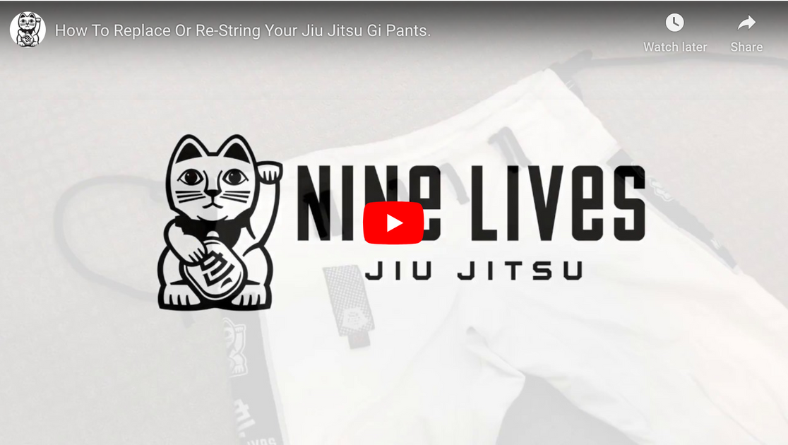 VIDEO: How To Replace Or Re-String Your Jiu Jitsu Gi Pants. – Nine ...